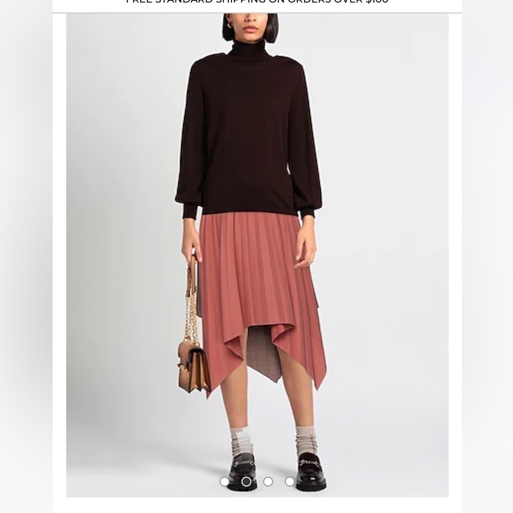 Acne Studios | Pleated Ilsie Bico Skirt In Coral Size 40